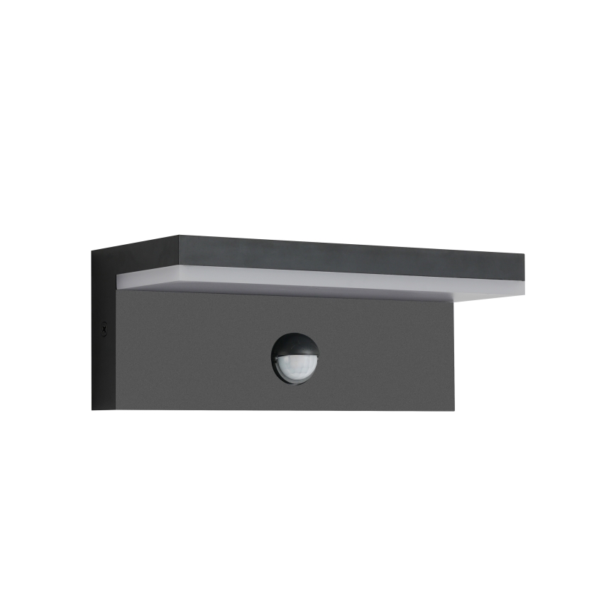 Brilagi - LED-Außenwandleuchte mit Sensor TESSI LED/10W/230V schwarz IP54