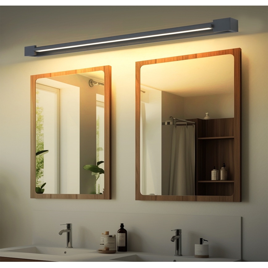 Brilagi - LED-Spiegelleuchte für Badezimmer AQUA LINE LED/36W/230V 120 cm IP44 anthrazit CRI 90