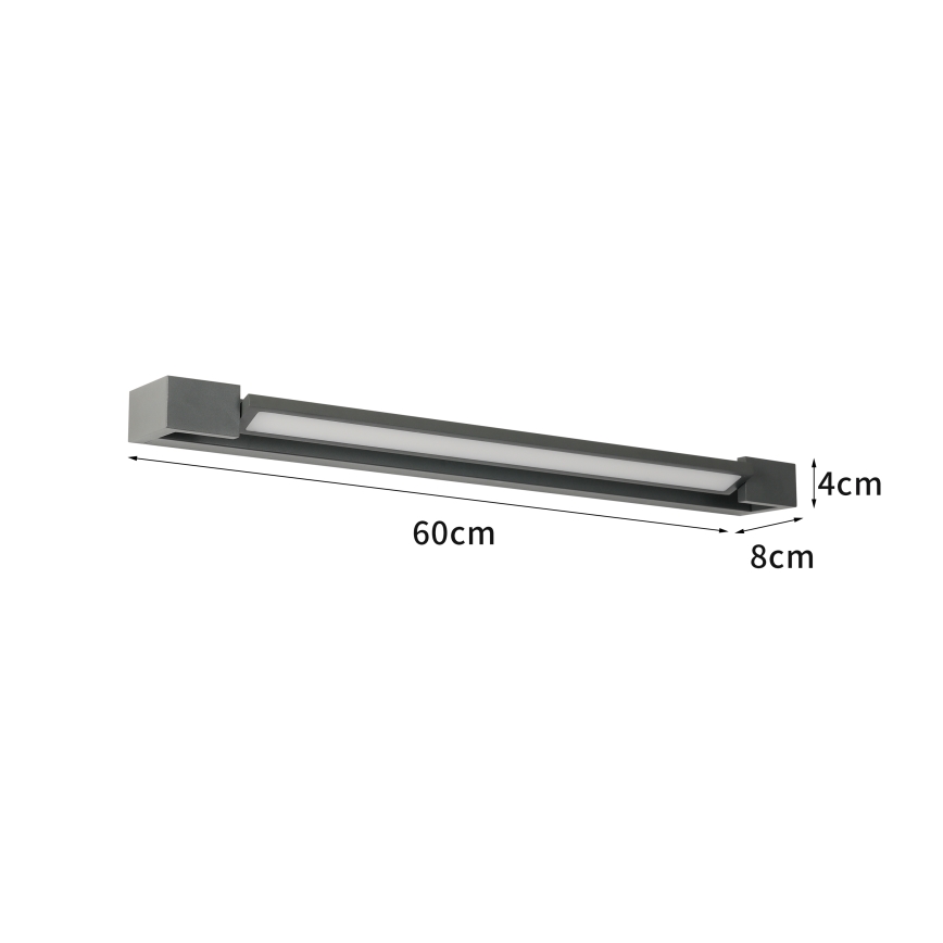 Brilagi - LED-Badezimmer-Spiegelleuchte AQUA LINE LED/18W/230V 60 cm IP44 anthrazit CRI 90