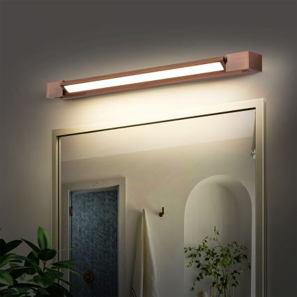 Brilagi - AQUA LINE LED-Spiegelleuchte 18W/230V, 60 cm, IP44, Bronze, CRI 90