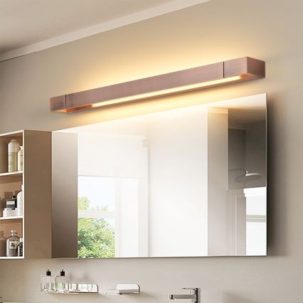 Brilagi - AQUA LINE LED-Spiegelleuchte 18W/230V, 60 cm, IP44, Bronze, CRI 90