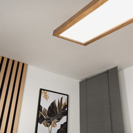 Brilagi - LED Badezimmer-Deckenleuchte WOODY FRAME LED/40W/230V 120x30 cm IP44 Eiche