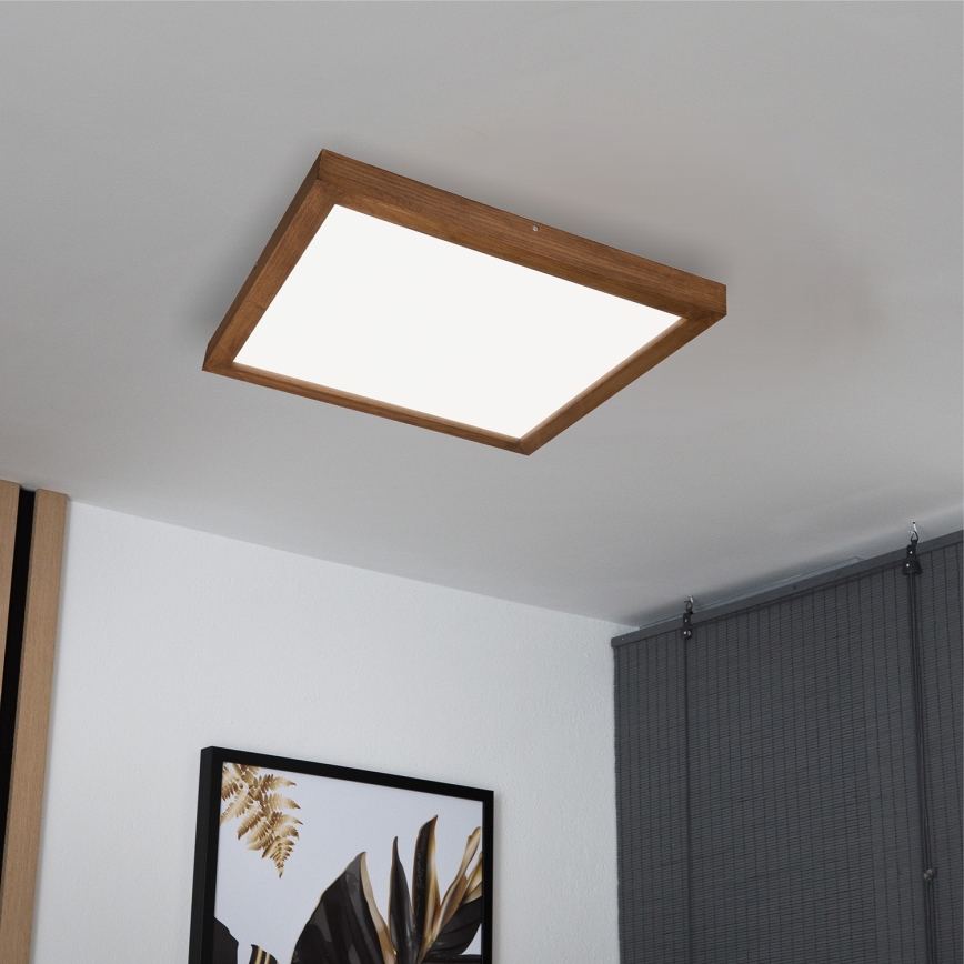 Brilagi - LED Badezimmer-Deckenlampe WOODY FRAME LED/40W/230V 60x60 cm IP44 Eiche Kirschbaum