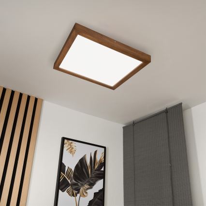 Brilagi - LED Badezimmer-Deckenlampe WOODY FRAME LED/40W/230V 60x60 cm IP44 Eiche Kirschbaum