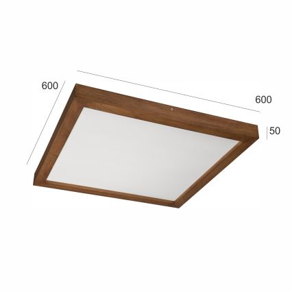 Brilagi - LED Badezimmer-Deckenlampe WOODY FRAME LED/40W/230V 60x60 cm IP44 Eiche Kirschbaum