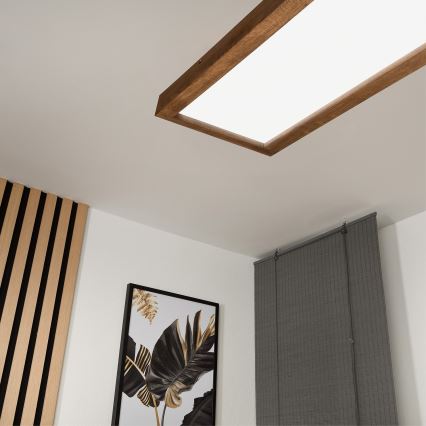 Brilagi - LED Badezimmer-Deckenlampe WOODY FRAME LED/50W/230V 120x30 cm IP44 Eiche Kirschbaum