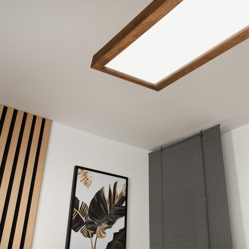Brilagi - LED Badezimmer-Deckenlampe WOODY FRAME LED/50W/230V 120x30 cm IP44 Eiche Kirschbaum