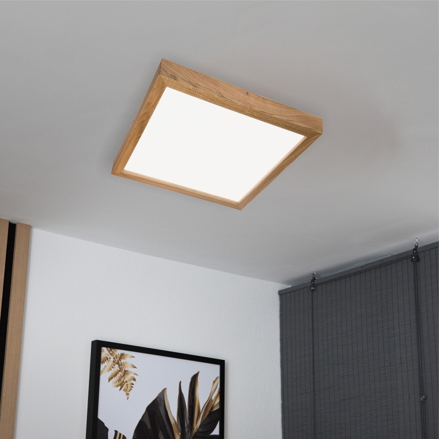 Brilagi - LED Badezimmer-Deckenleuchte WOODY FRAME LED/50W/230V 60x60 cm IP44 Eiche