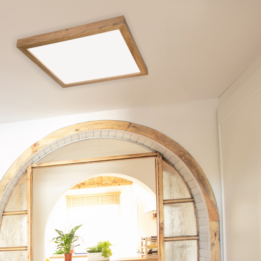 Brilagi - LED Badezimmer-Deckenleuchte WOODY FRAME LED/50W/230V 60x60 cm IP44 Eiche
