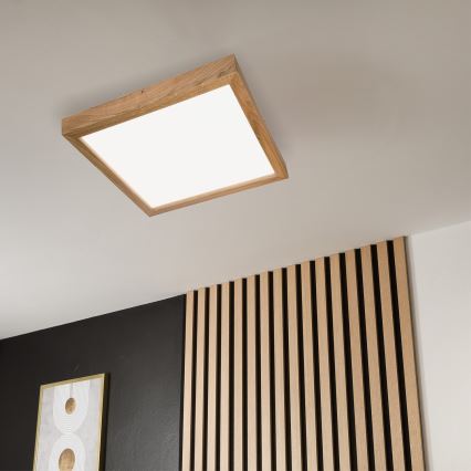 Brilagi - LED Badezimmer-Deckenleuchte WOODY FRAME LED/50W/230V 60x60 cm IP44 Eiche