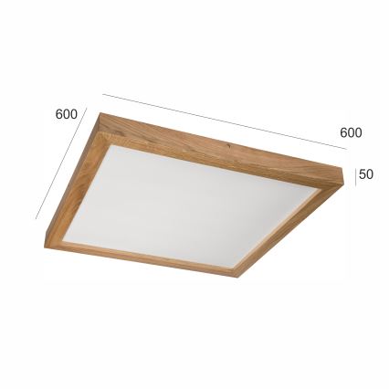 Brilagi - LED Badezimmer-Deckenleuchte WOODY FRAME LED/50W/230V 60x60 cm IP44 Eiche
