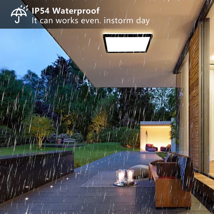 Brilagi - LED-Deckenleuchte für Badezimmer ULTRA SLIM LED/24W/230V 42x42 cm schwarz IP54