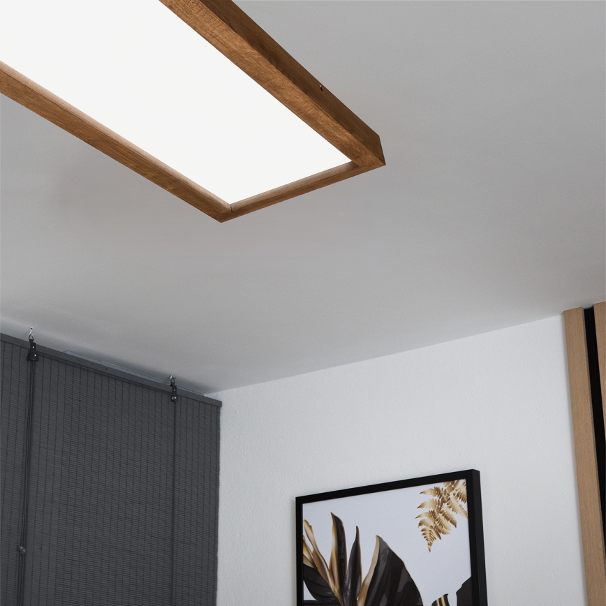Brilagi - LED Badezimmer-Deckenleuchte WOODY FRAME LED/40W/230V 120x30 cm IP44 Eiche Kirschbaum