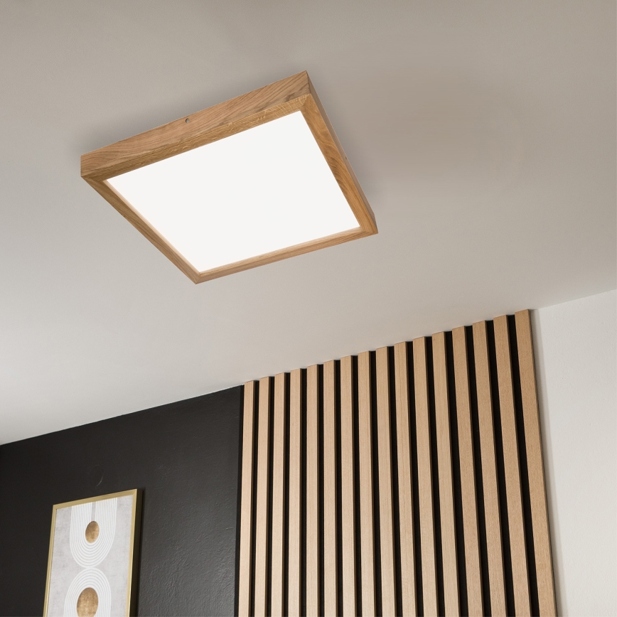 Brilagi - LED Badezimmer-Deckenleuchte WOODY FRAME LED/40W/230V 60x60 cm IP44 Eiche