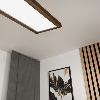 Brilagi - LED Badezimmerschreibtischleuchte WOODY FRAME LED/50W/230V 120x30 cm IP44 Eiche Nussbaum