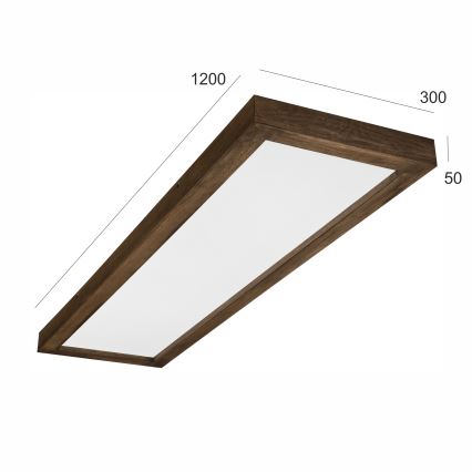 Brilagi - LED Badezimmerschreibtischleuchte WOODY FRAME LED/50W/230V 120x30 cm IP44 Eiche Nussbaum