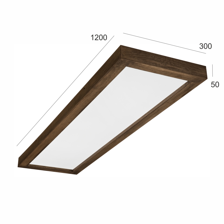 Brilagi - LED Badezimmerschreibtischleuchte WOODY FRAME LED/50W/230V 120x30 cm IP44 Eiche Nussbaum