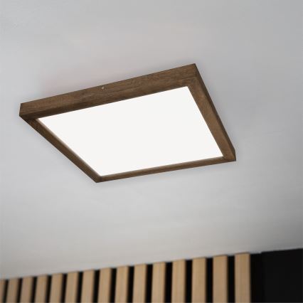 Brilagi - LED-Badezimmer-Deckenleuchte WOODY FRAME LED/50W/230V 60x60 cm IP44 Eiche Nussbaum
