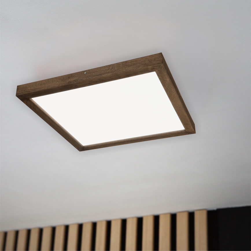Brilagi - LED-Badezimmer-Deckenleuchte WOODY FRAME LED/50W/230V 60x60 cm IP44 Eiche Nussbaum