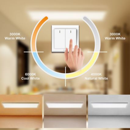 Brilagi - LED-Badezimmer-Deckenleuchte FRAME LED/50W/230V 120x30 cm 3000/4000/6000K IP44 weiß