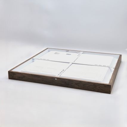 Brilagi - LED Deckenleuchte für das Bad WOODY FRAME LED/40W/230V 60x60 cm IP44 Nussbaum
