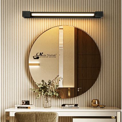 Brilagi - LED-Spiegelleuchte AQUA LINE LED/18W/230V 60 cm IP44 schwarz CRI 90