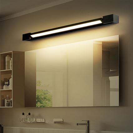 Brilagi - LED-Spiegelleuchte AQUA LINE LED/18W/230V 60 cm IP44 schwarz CRI 90