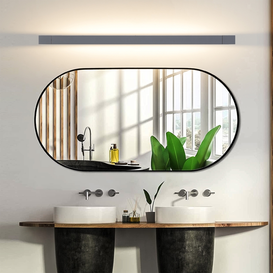 Brilagi - LED-Badspiegelleuchte AQUA LINE LED/24W/230V 90 cm IP44 Anthrazit CRI 90