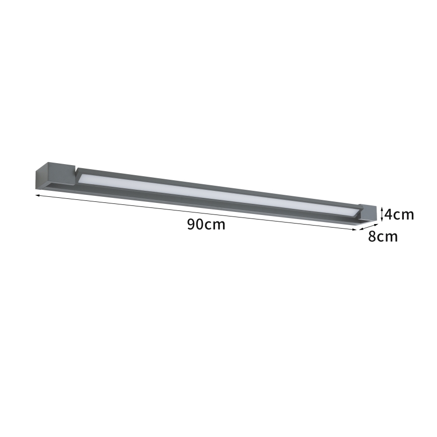 Brilagi - LED-Badspiegelleuchte AQUA LINE LED/24W/230V 90 cm IP44 Anthrazit CRI 90