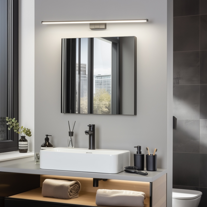 Brilagi - LED-Spiegelleuchte für Badezimmer 3-in-1 VESTRA LED/15W/230V 80 cm IP44 schwarz