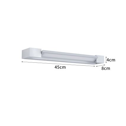 Brilagi - LED-Badspiegelbeleuchtung AQUA LINE LED/12W/230V 45 cm IP44 matt-chrom