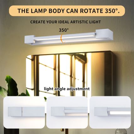 Brilagi - LED Badezimmer-Spiegelleuchte AQUA LINE LED/12W/230V 45 cm IP44 mattchrom CRI 90