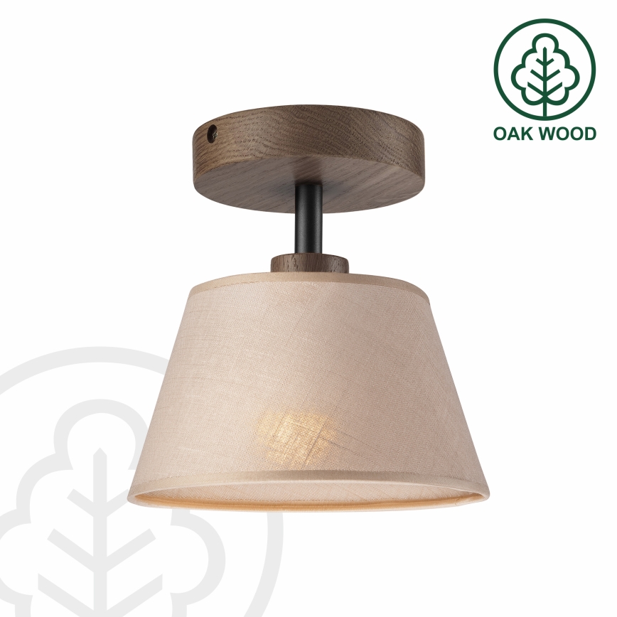 Brilagi - LED Deckenleuchte ANTHONY 1xE14/60W/230V Eiche Nussbaum/Beige