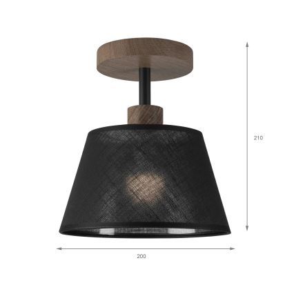 Brilagi - LED Deckenleuchte ANTHONY 1xE14/60W/230V Eiche Nussbaum/Schwarz