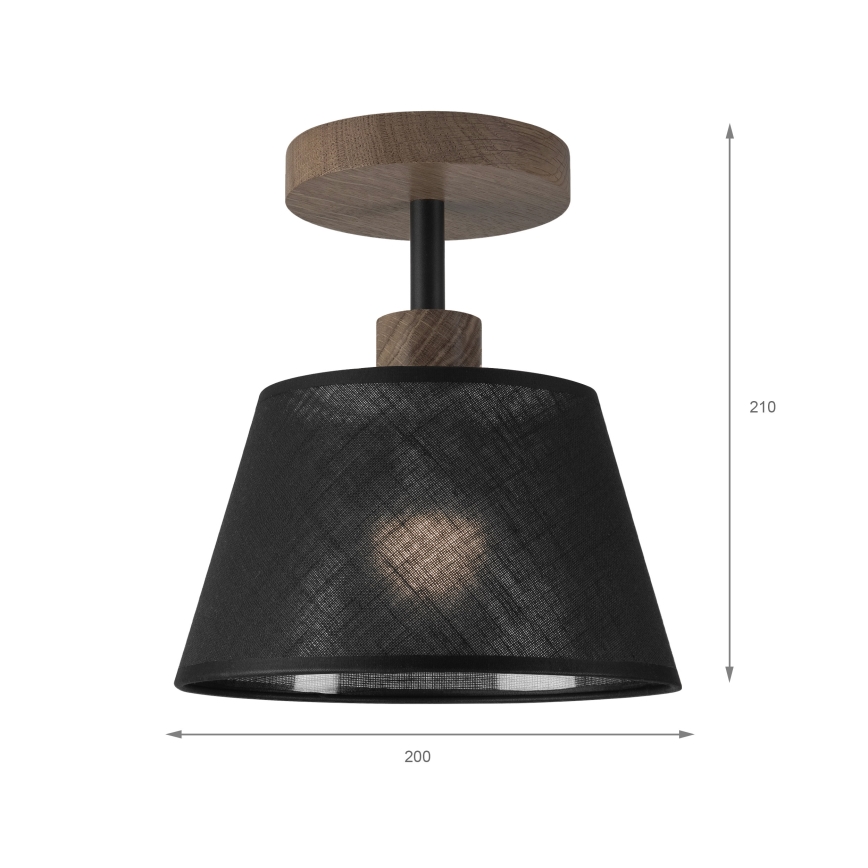 Brilagi - LED Deckenleuchte ANTHONY 1xE14/60W/230V Eiche Nussbaum/Schwarz