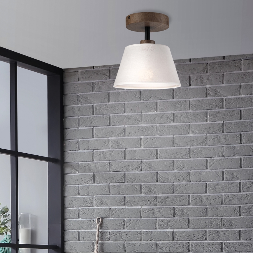 Brilagi - LED Deckenleuchte ANTHONY 1xE14/60W/230V Eiche Nussbaum/Weiß