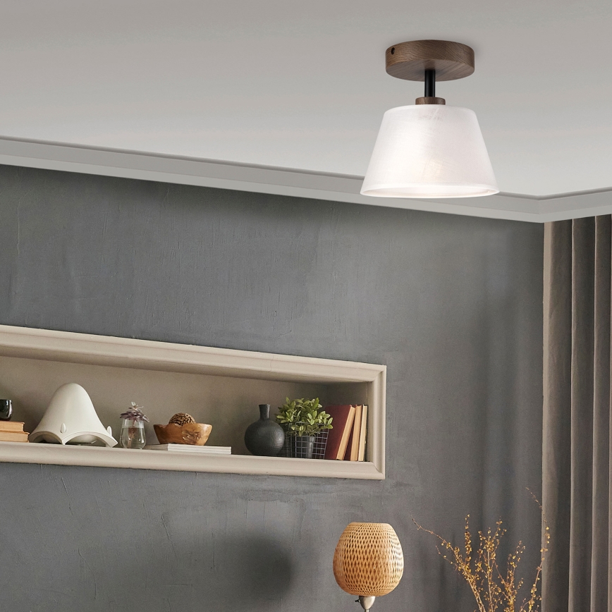 Brilagi - LED Deckenleuchte ANTHONY 1xE14/60W/230V Eiche Nussbaum/Weiß