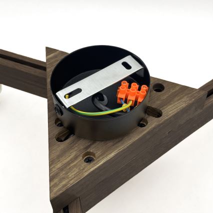 Brilagi - LED Deckenleuchte ANTHONY 3xE14/40W/230V Eiche Nussbaum/Weiß
