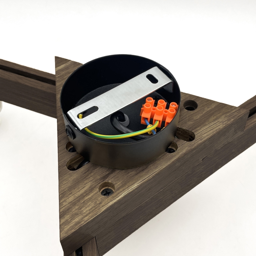 Brilagi - LED Deckenleuchte ANTHONY 3xE14/40W/230V Eiche Nussbaum/Weiß