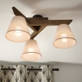 Brilagi - LED Deckenleuchte ANTHONY 3xE14/40W/230V Eiche Nussbaum/Beige