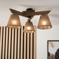 Brilagi - LED Deckenleuchte ANTHONY 3xE14/40W/230V Eiche Nussbaum/Braun