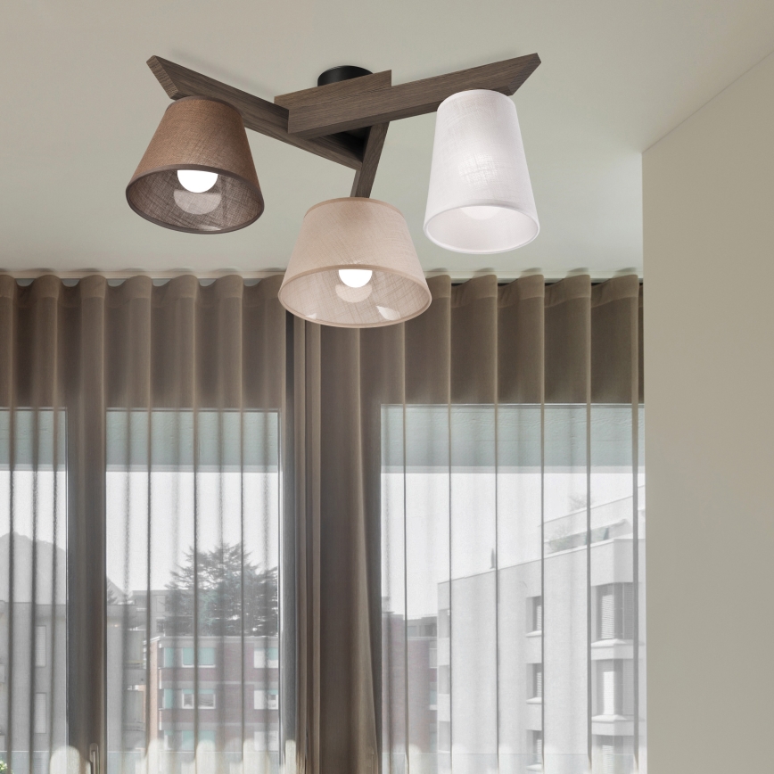 Brilagi - LED Deckenleuchte ANTHONY 3xE14/40W/230V Eiche Nussbaum