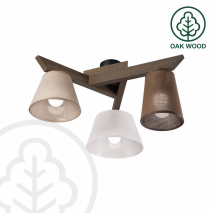 Brilagi - LED Deckenleuchte ANTHONY 3xE14/40W/230V Eiche Nussbaum