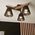 Brilagi - LED Deckenleuchte ANTHONY 3xE14/40W/230V Eiche Nussbaum/Schwarz