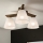 Brilagi - LED Deckenleuchte ANTHONY 3xE14/40W/230V Eiche Nussbaum/Weiß