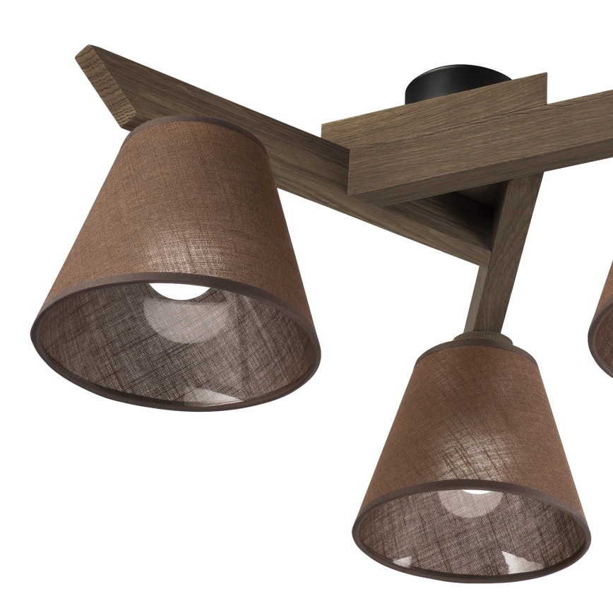Brilagi - LED Deckenleuchte ANTHONY 3xE14/40W/230V Eiche Nussbaum/Braun