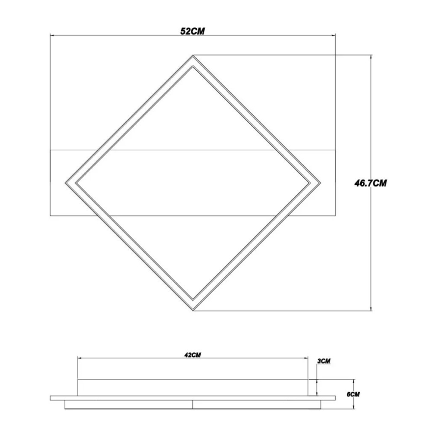 Brilagi - LED Deckenleuchte AXIS LED/18W/230V