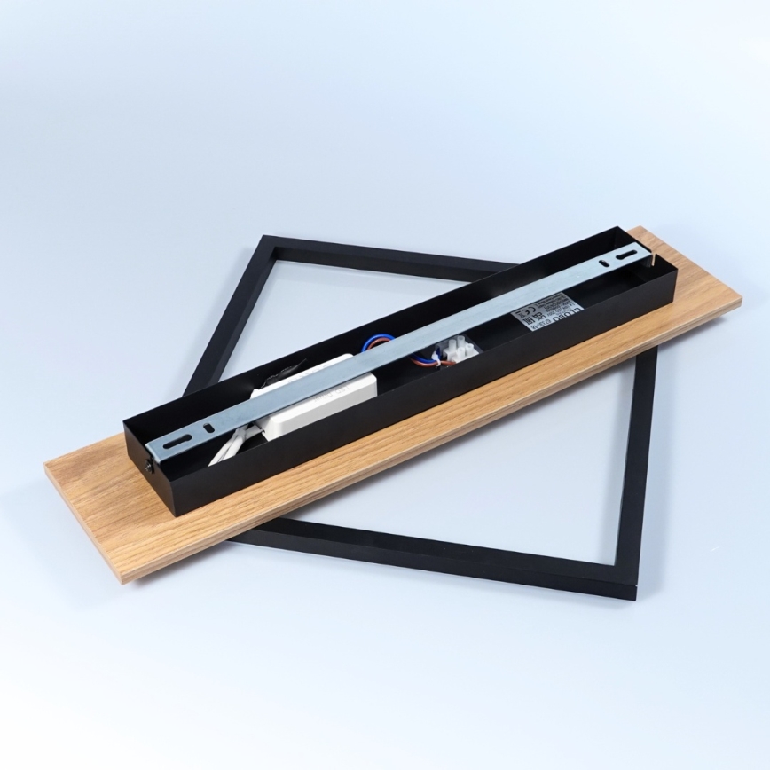 Brilagi - Dimmbare LED-Deckenleuchte VELVET SQUARE LED/24W/230V 43x43 cm 3000/4000/6500K + Fernbedienung grau