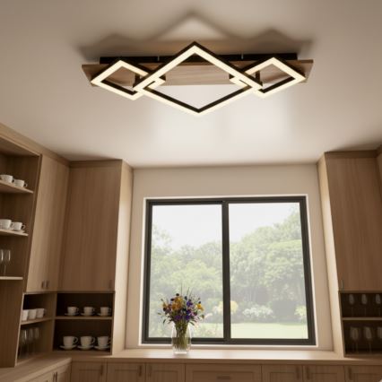 Brilagi - LED-Deckenleuchte ALSON LED/24W/230V Ø 29,5 cm Eiche