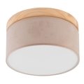 Brilagi - LED Deckenleuchte BELLADONNA 1xE27/15W/230V beige/Kiefer
